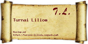Turnai Liliom névjegykártya
